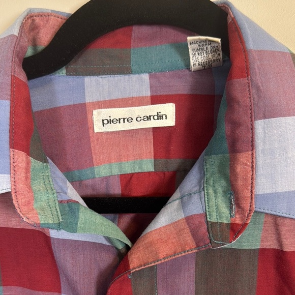 Pierre Cardin Men’s Button Down Checkered Shirt - Picture 2 of 7